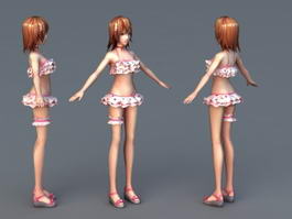 Beach Girl 3d model preview