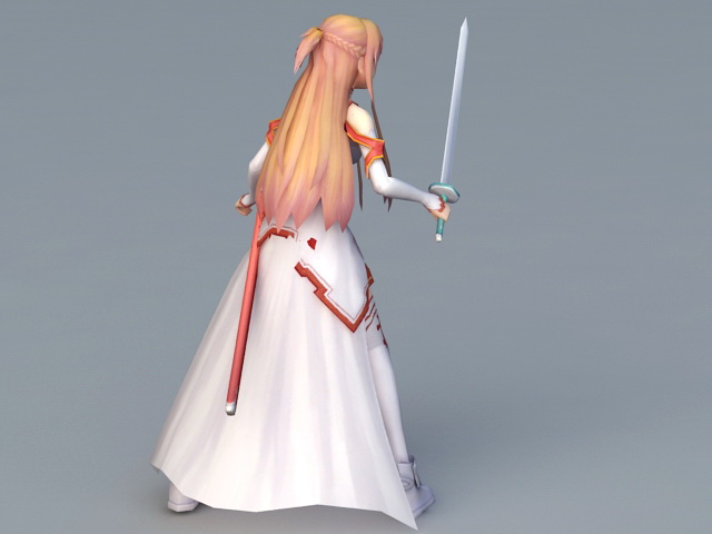 Yuuki Asuna - Sword Art Online Free 3D Model in Woman 3DExport