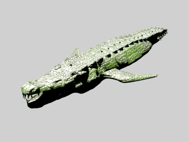 Cartoon Crocodile 3d rendering