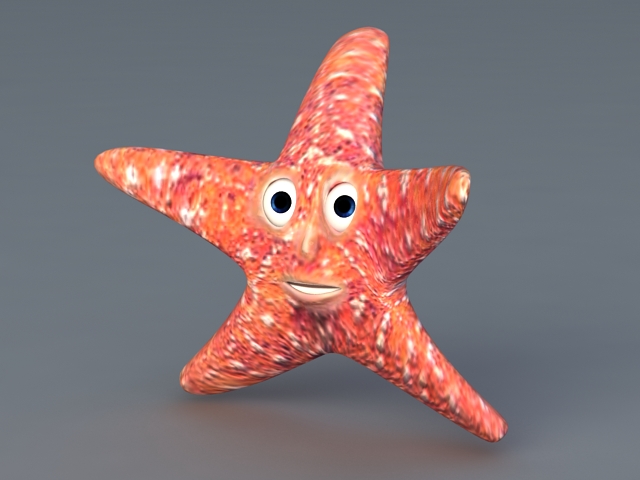 Cartoon Starfish 3d model 3ds Max files free download - modeling 43000