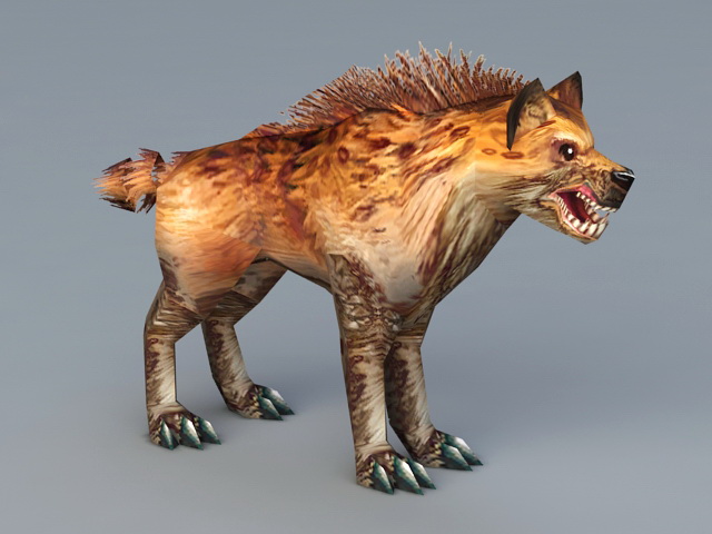 Spotted Hyena 3d rendering