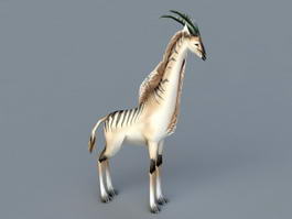 White Giraffe 3d model preview