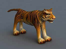 Tiger Rigged 3d model preview