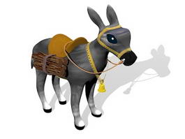 Funny Cartoon Donkey 3d preview