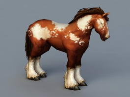 Clydesdale Horse 3d model preview