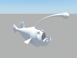 Cartoon Fish Monster 3d model preview