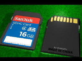 Secure Digital Memory Card 3d model preview
