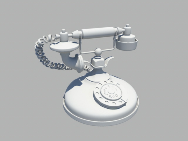 Old House Phone 3d rendering