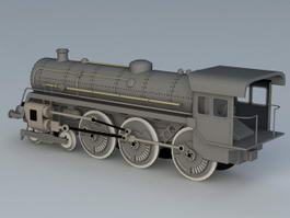 Old Steam Train 3d preview