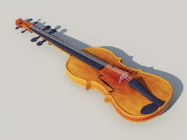Orange Violin 3d model preview
