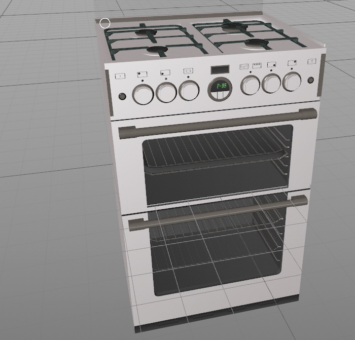 Stainless Steel Oven 3d rendering