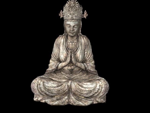 Stone Buddha Statue 3d rendering