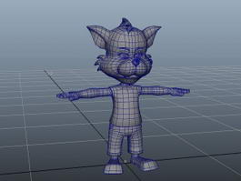 Cartoon Humanoid Fox 3d model Maya files free download - CadNav