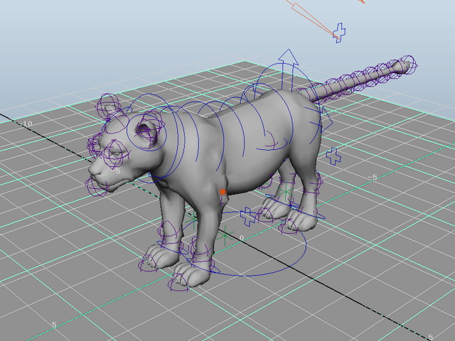 Lioness Rig 3d rendering