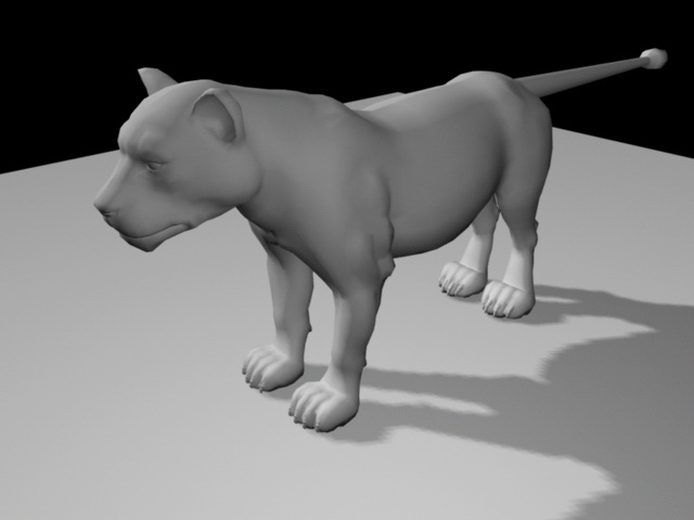 Lioness Rig 3d rendering