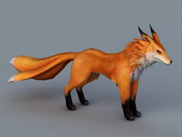Three Tailed Fox 3d model preview