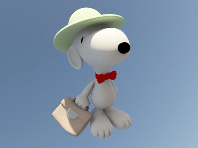 Snoopy Dog 3d rendering