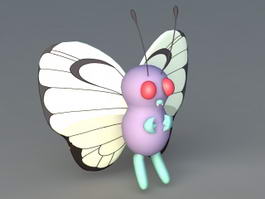 Cartoon Butterfly 3d preview