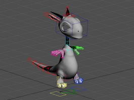 Cute Dragon Rigged & Animated 3d model preview