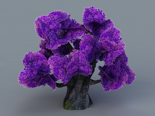 Purple Tree 3d rendering