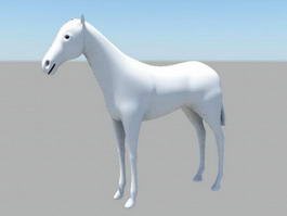 White Horse 3d model preview