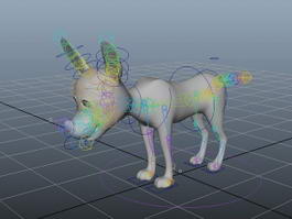 Cartoon Dog Rig 3d model preview