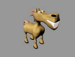 Funny Horse Cartoon 3d model preview