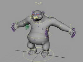 Cartoon Bear Rig 3d model preview