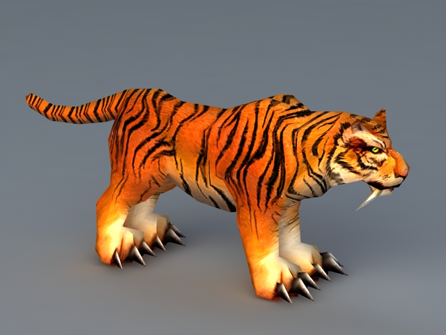 Innovative Low Poly Tiger 3d Model Illustration with Multilayered ...