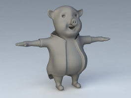 Cartoon Pig 3d model preview