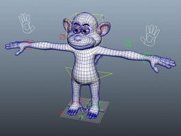 Monkey Rig 3d model preview