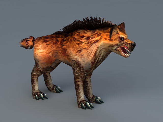 Hyena Dog 3d rendering