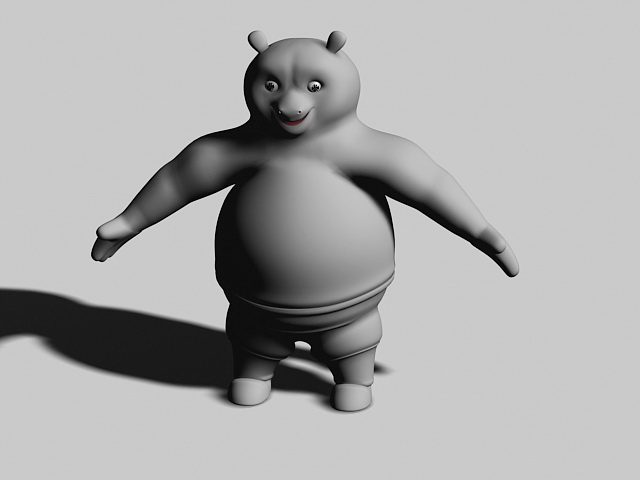 Cartoon Panda Bear 3d rendering