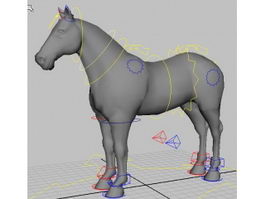Horse Rig 3d model preview
