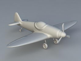 Cartoon Airplane 3d model preview
