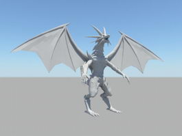 Humanoid Dragon Rig 3d model preview