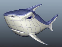 Cartoon Shark 3d model preview