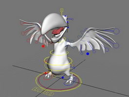 Cartoon Vulture Bird Rig 3d preview