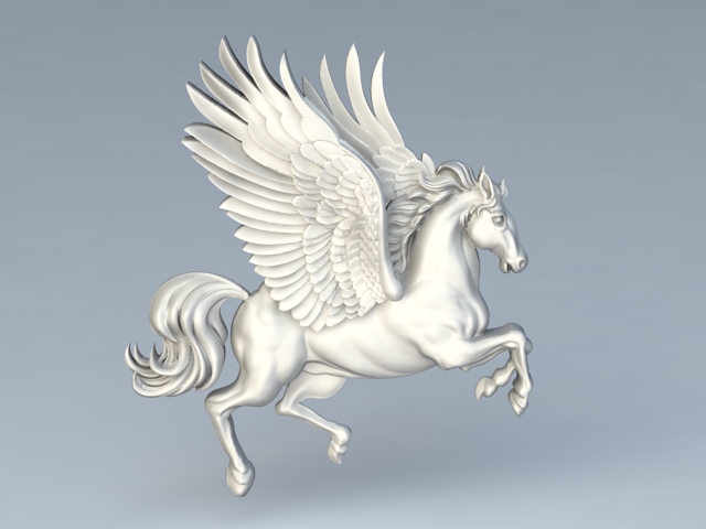 Pegasus Sculpture 3d rendering