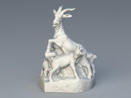Goat Sculpture 3d preview