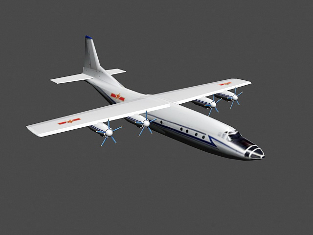 Chinese Y-8 Aircraft 3d rendering