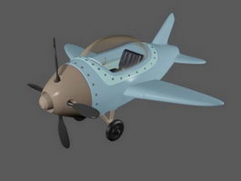 Cartoon Airplane 3d model preview