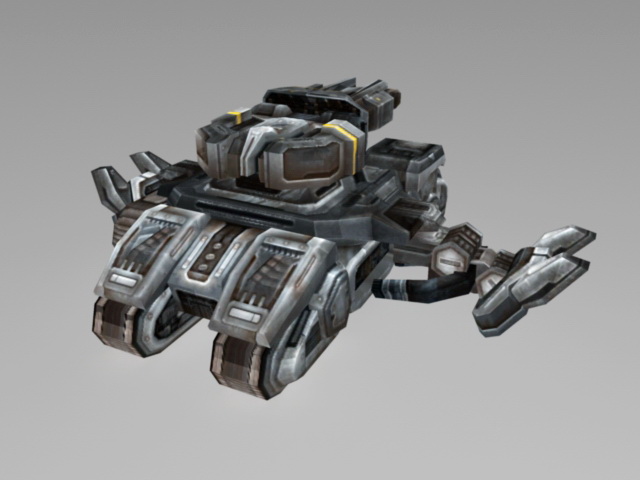 Sci-Fi Vehicle Tank 3d rendering
