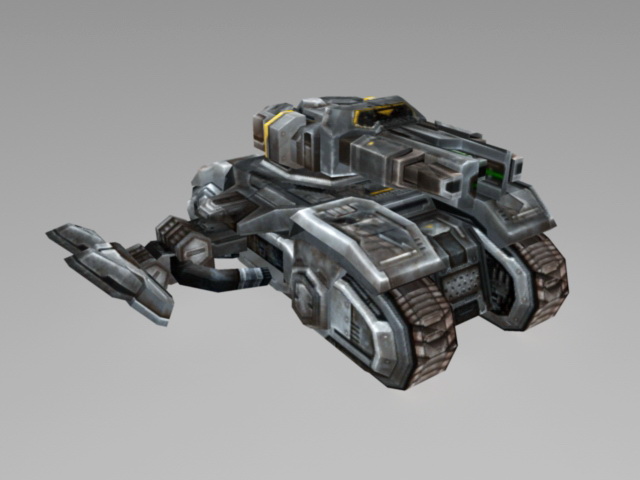 Sci-Fi Vehicle Tank 3d rendering