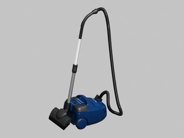 Blue Vacuum Cleaner 3d rendering