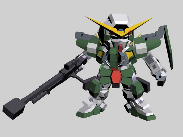 SD Gundam Force Character 3d rendering