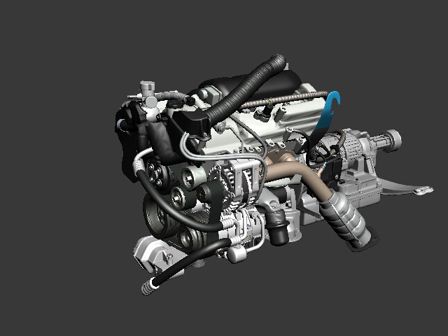 Engine Parts 3d rendering