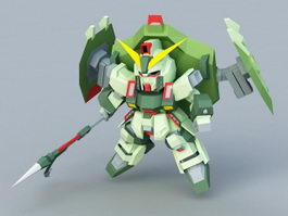 sd gundam 3d model