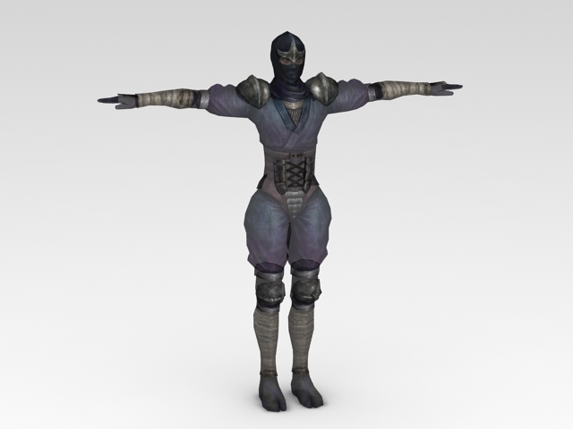 Black Ninja 3d rendering