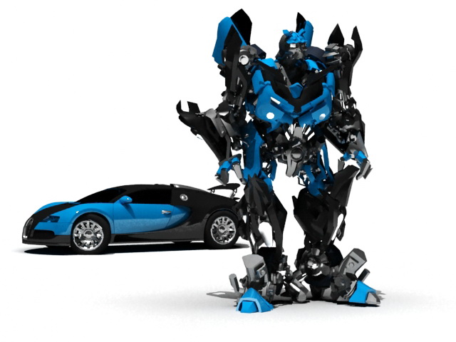 Animated Transformers Rig 3d rendering